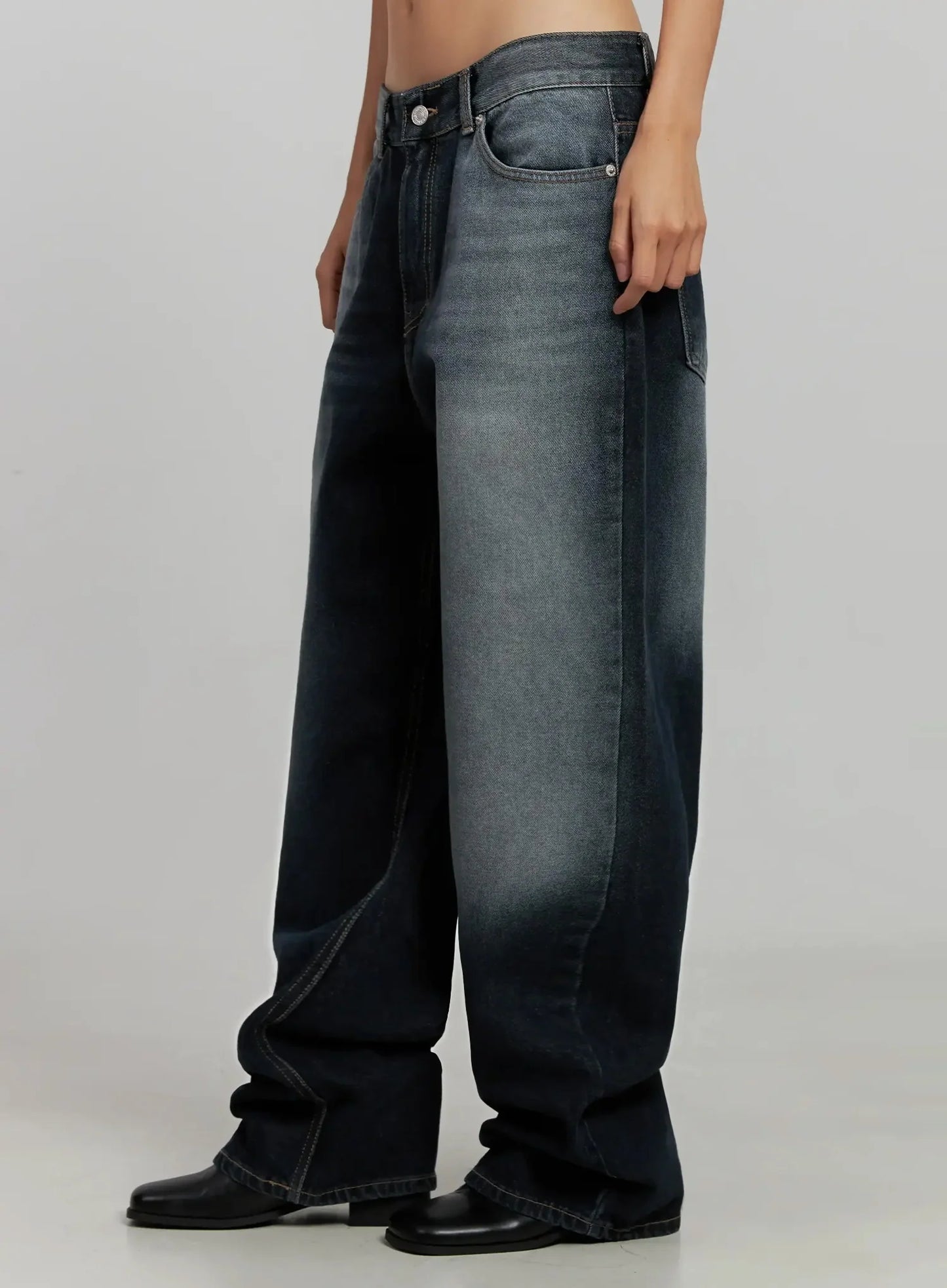 Chaya Washed Wide Jeans IJ505