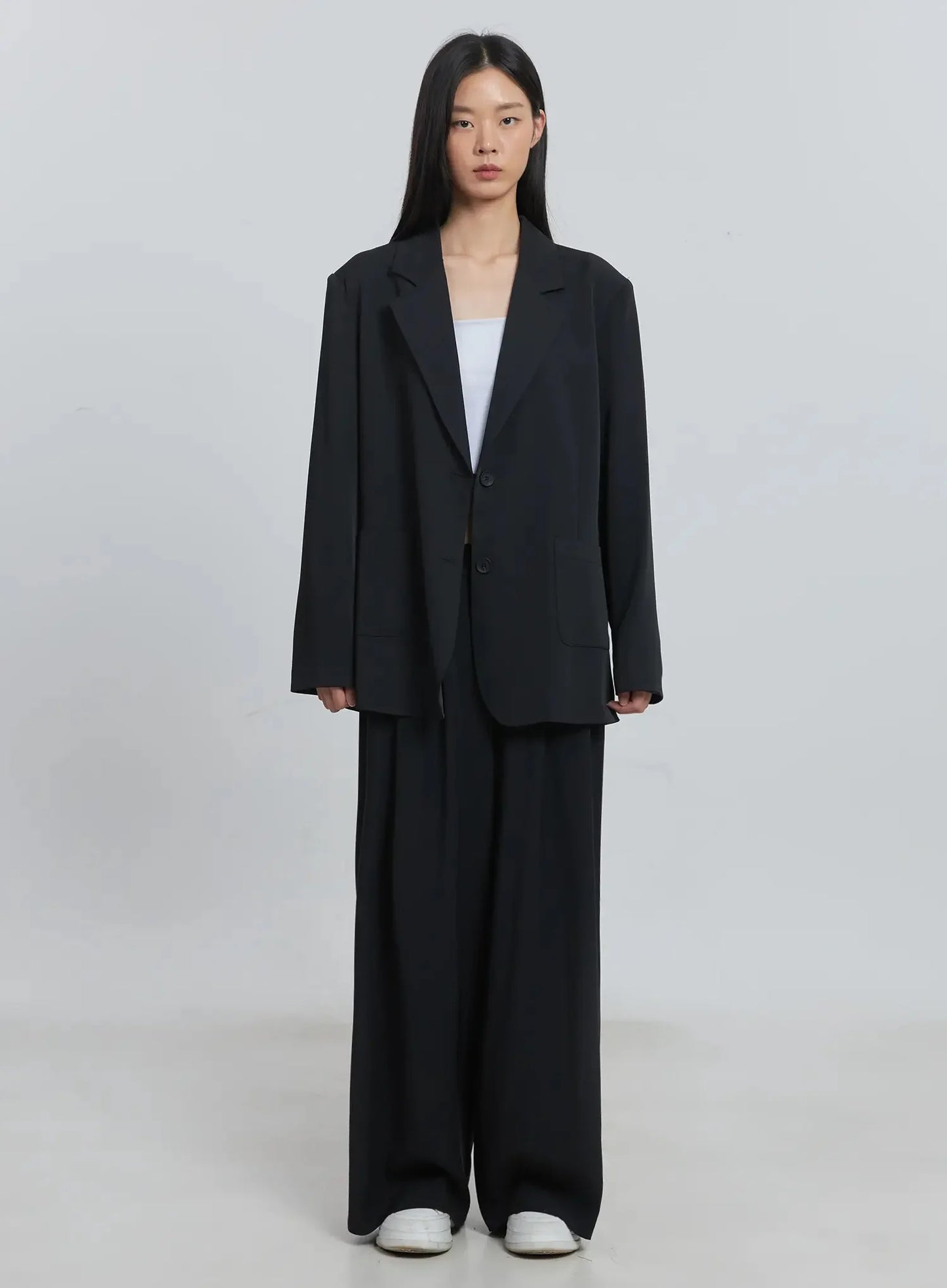 Classic Oversized Blazer (Black) IU512