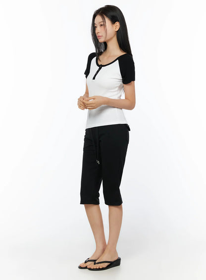 Capri Slit Pocket Pants IU516