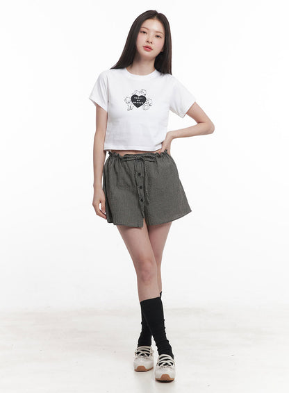 Angel Graphic Crop Top IY513