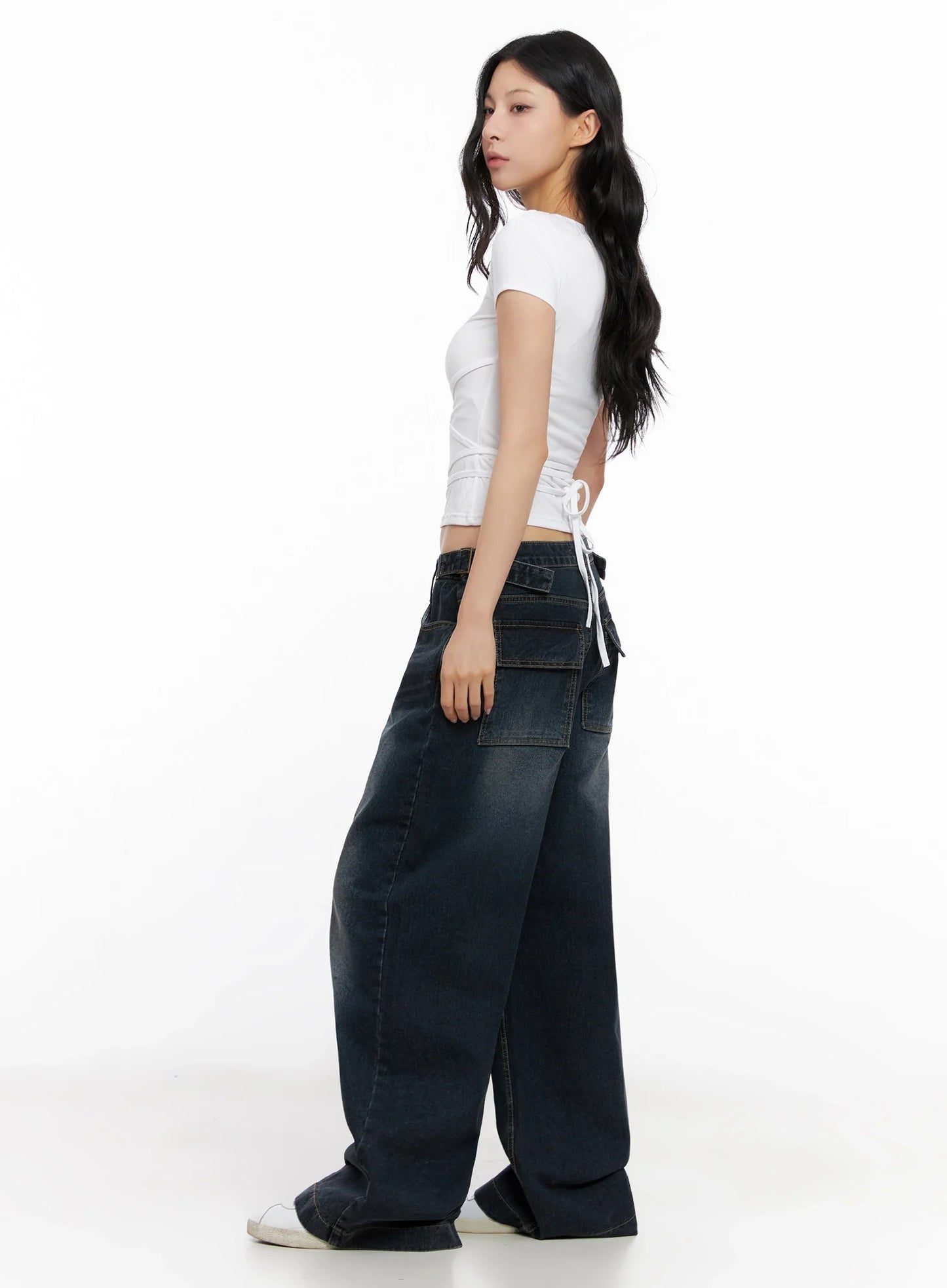 Asymmetric Strap Off-Shoulder Top IG508