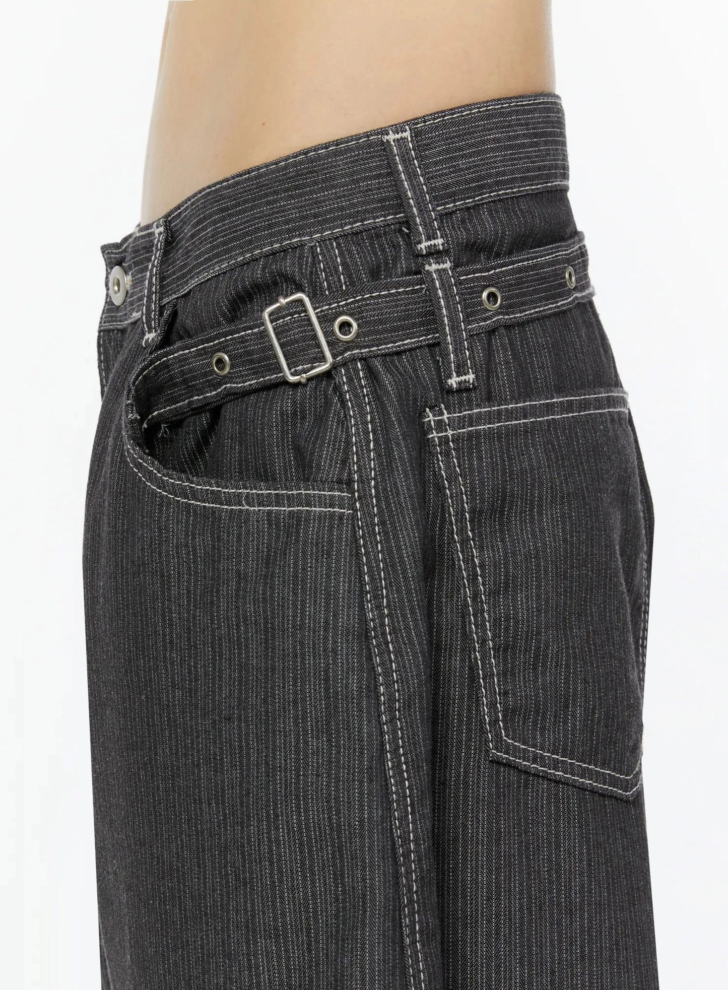 Casual Baggy Stripe Pants IU518