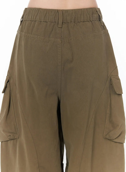 Casual Wide Leg Cargo Pants CY508