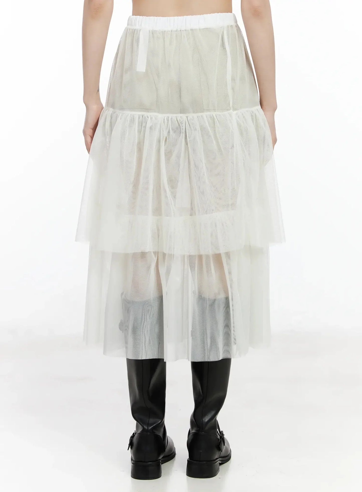 Chiffon Layered Midi Skirt IM523
