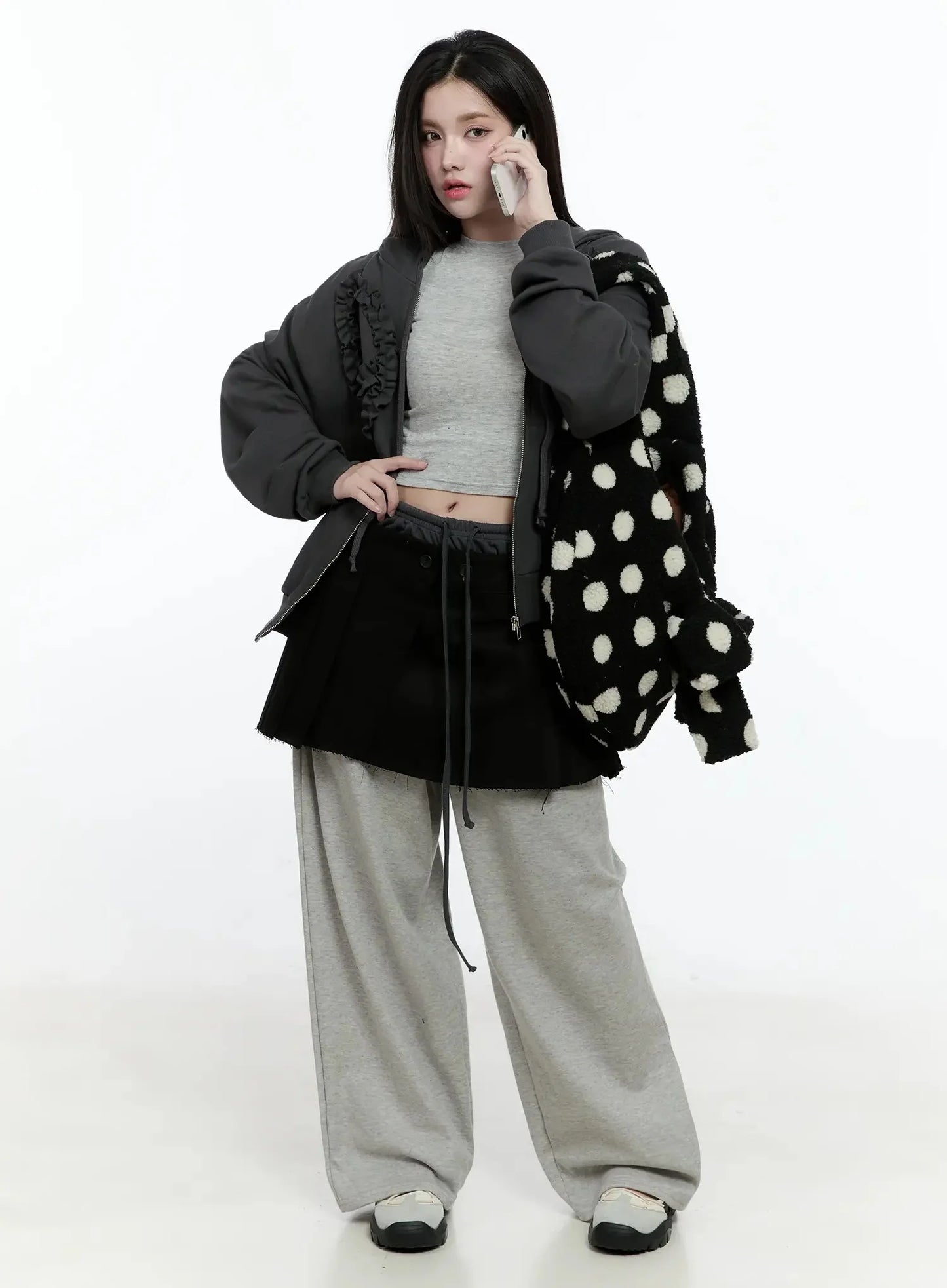 Casual Long Sleeve Crop Tee IO527
