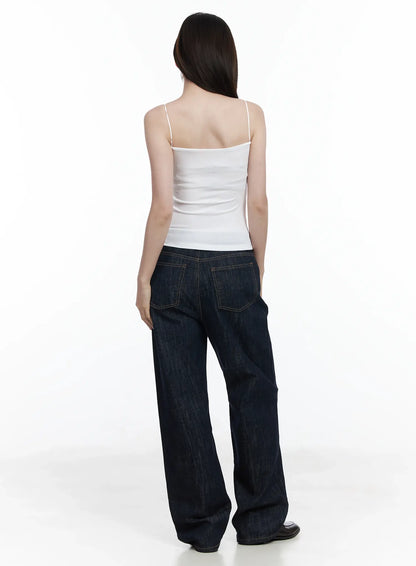 Anai Stitched Wide Leg Jeans IF520
