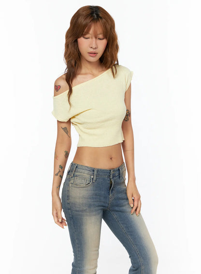 Casual Off-Shoulder Knit Top CU517