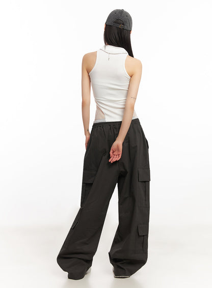 Cargo Baggy Windbreaker Pants IY502