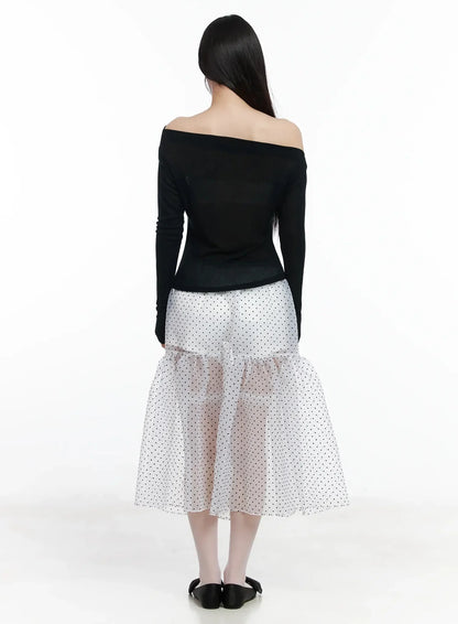 Asymmetrical Off-Shoulder Top IM504