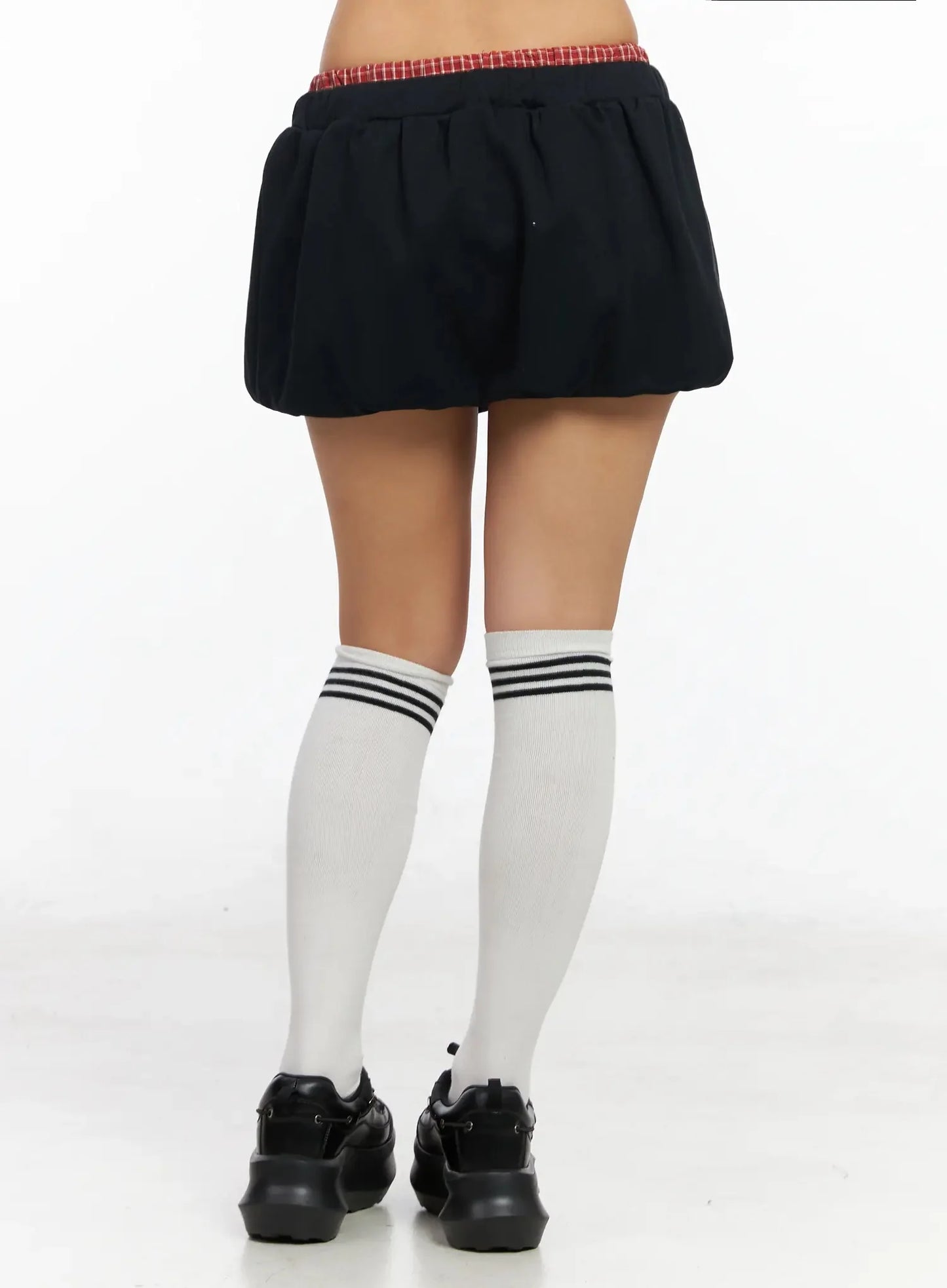 Checkered Balloon Skort CA513