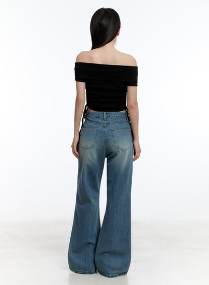 Aliya Washed Bootcut Jeans IU503