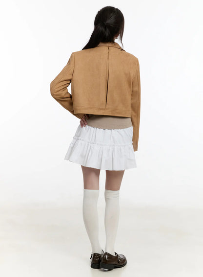 Chic Suede Zip-Up Jacket CM505