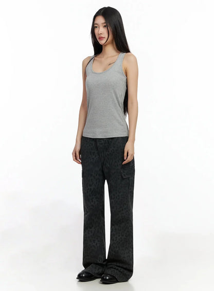 Casual Round Neck Tank Top IA508