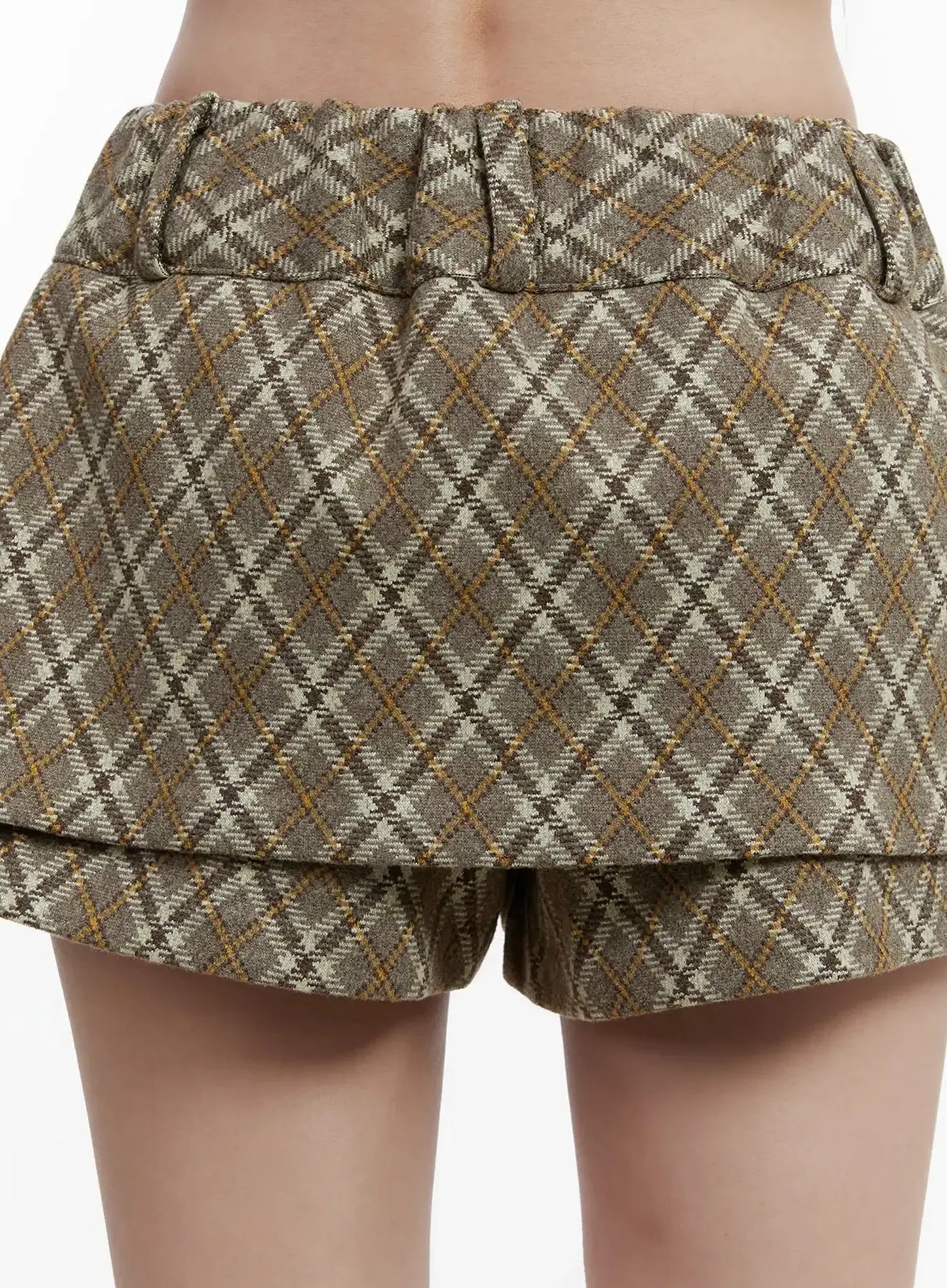Checkered Pleats Skort IJ521