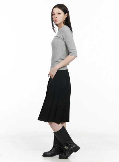 Basic Mid-Length Long Sleeve Top IF502