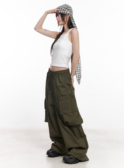 Balloon-Fit Baggy Cargo Pants CY520