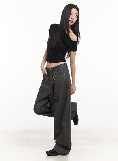 Classic One-Shoulder Crop Top IY516
