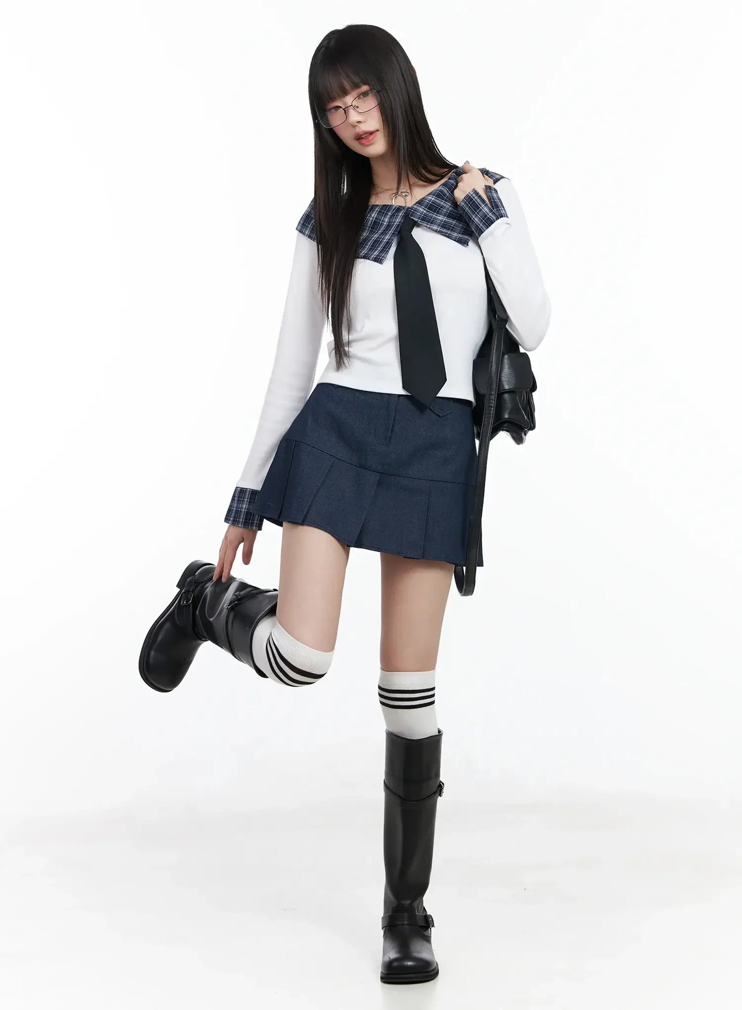 Casual Pleated Mini Skirt IM523