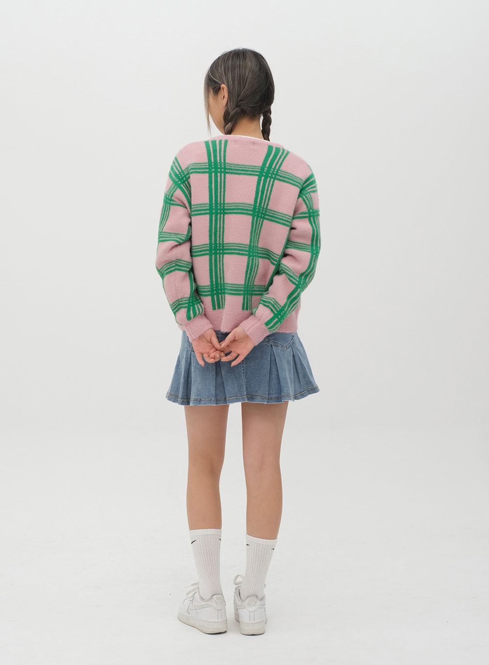 Check Pattern Cardigan J15