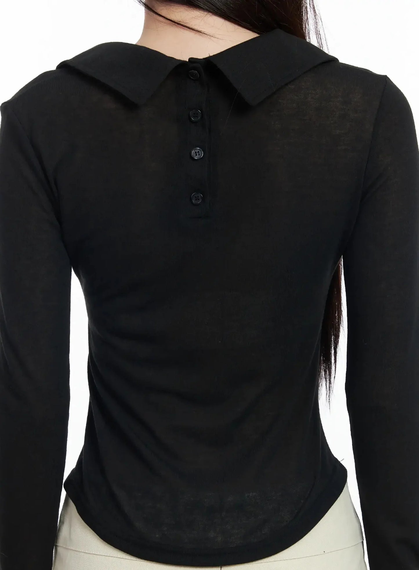 Asymmetric Off-Shoulder Collar Top IM503