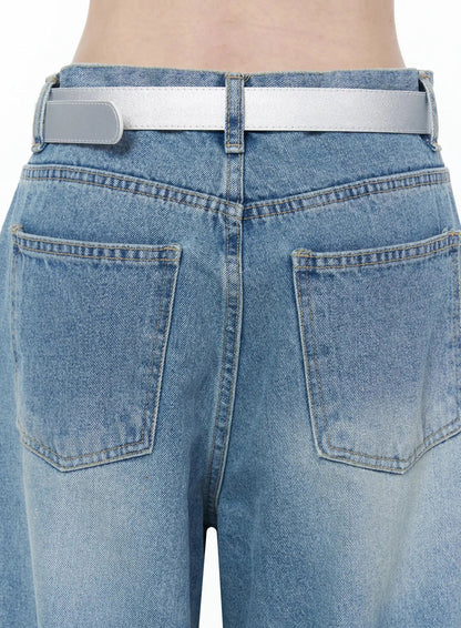 Ares Wide Leg Distressed Jeans IU512