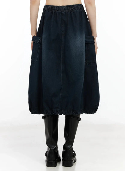Balloon Denim Skirt IM530