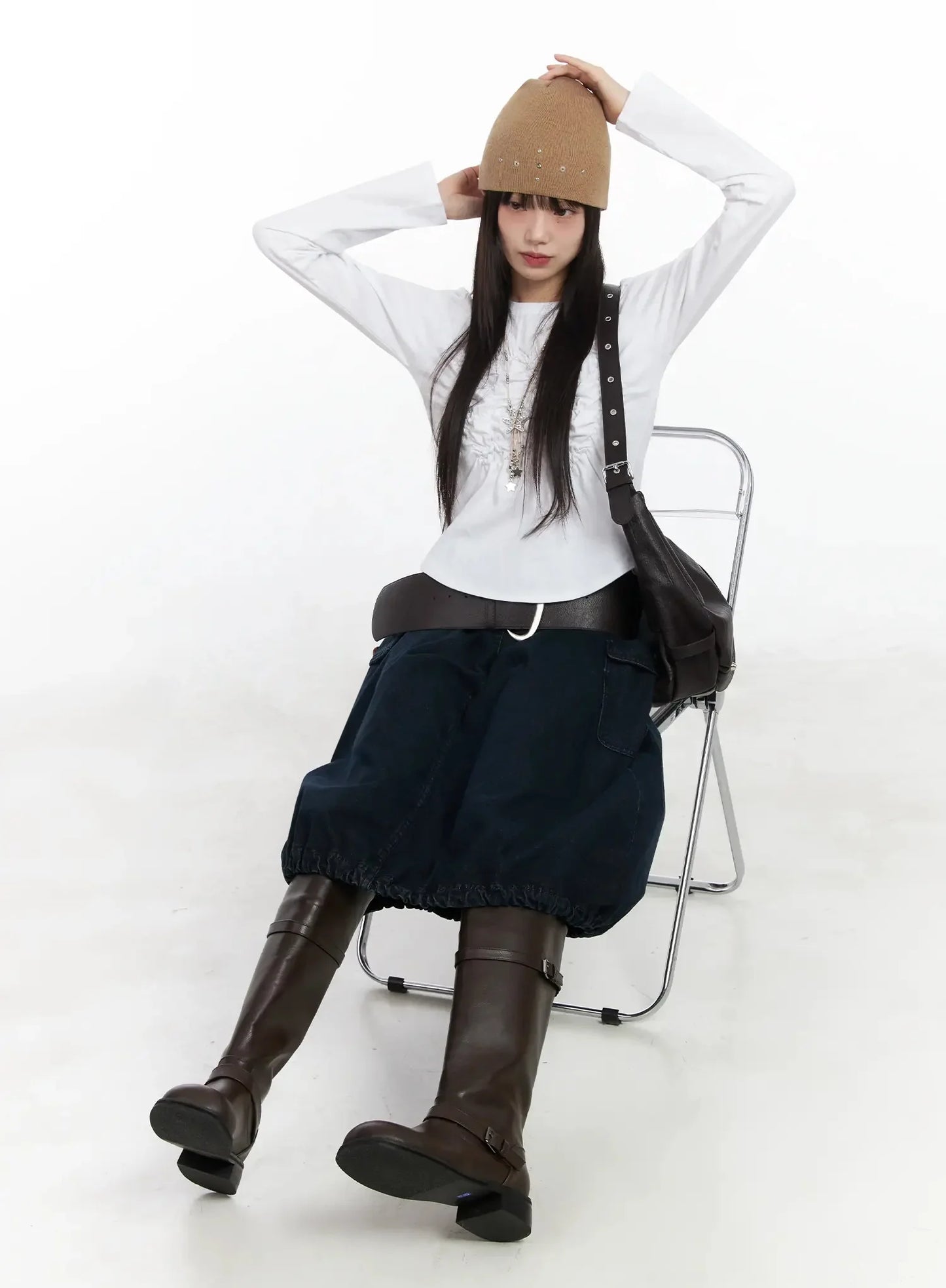 Balloon Denim Skirt IM530