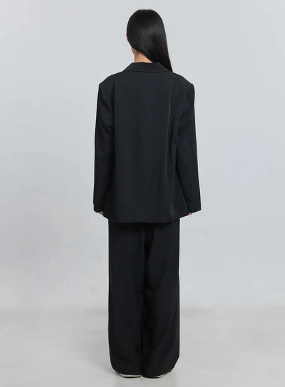 Classic Oversized Blazer (Black) IU512