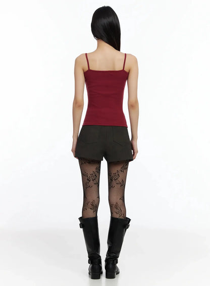 Basic Stretchy Ribbed Tank Top IM530