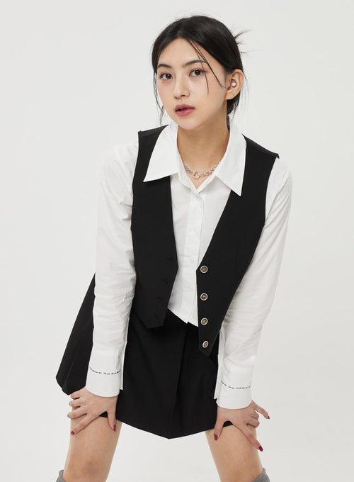 Button Vest BF315