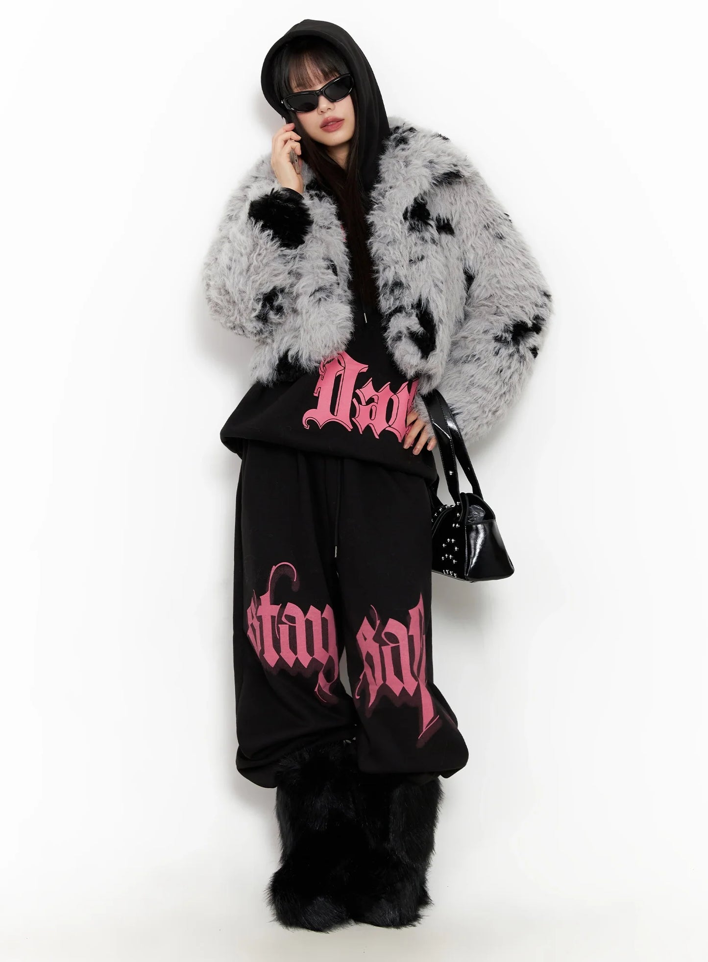 Bold Graphic Oversized Hoodie IN503
