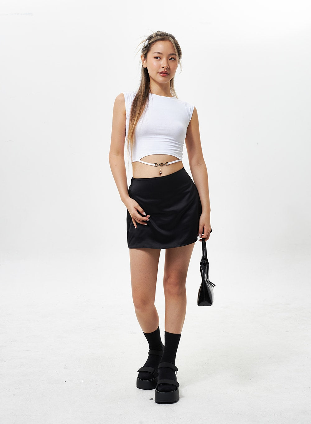 Chain Detail Cropped Top CY330