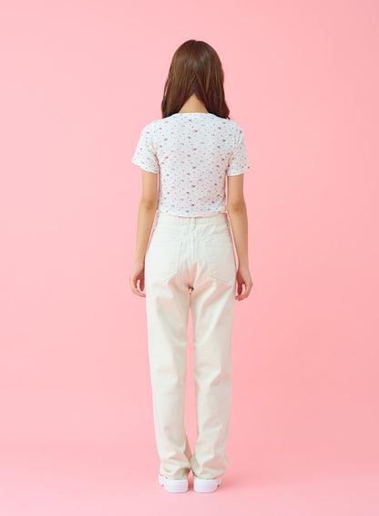 Basic Semi Wide Cotten Pants BG04
