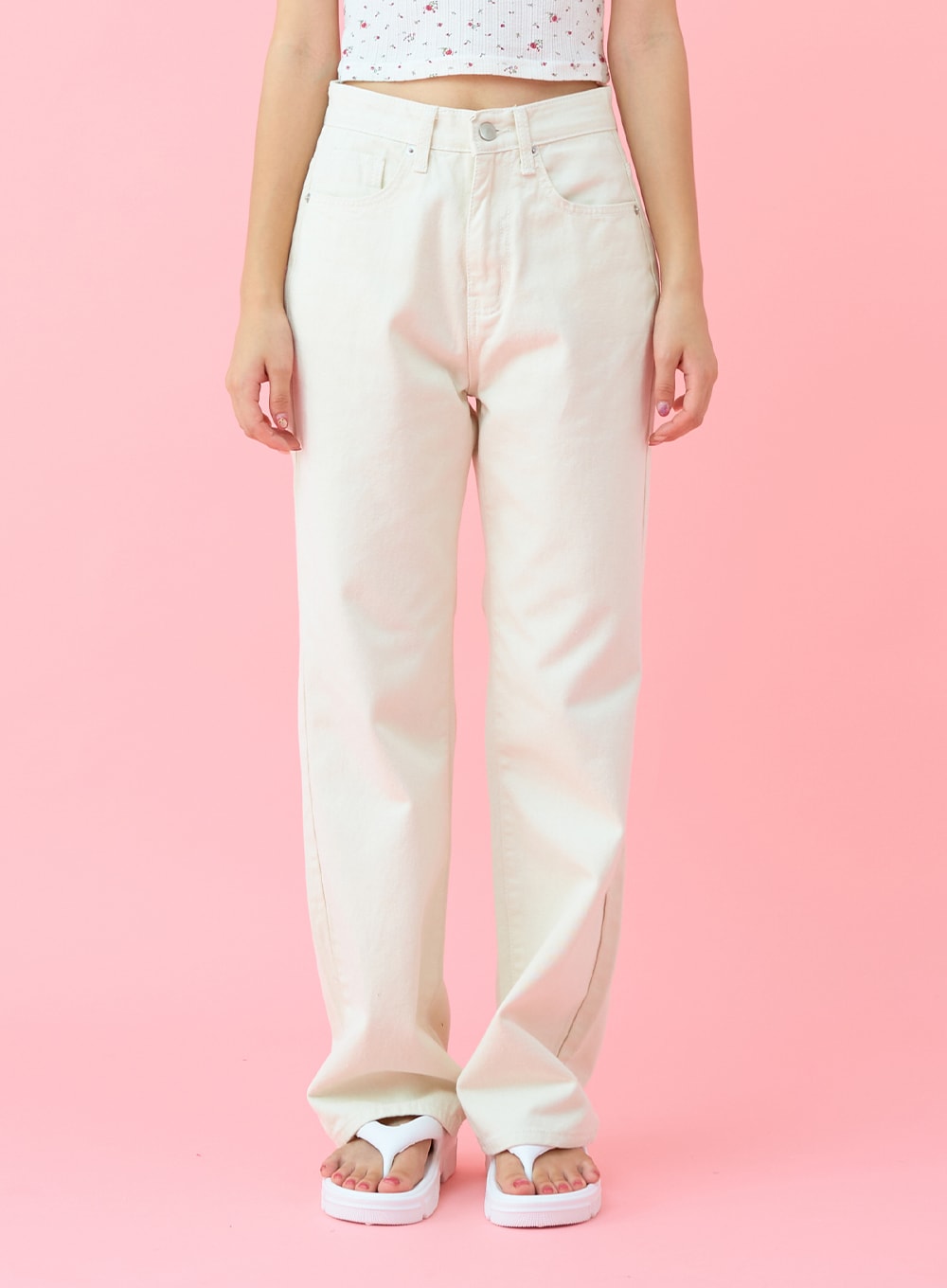Basic Semi Wide Cotten Pants BG04