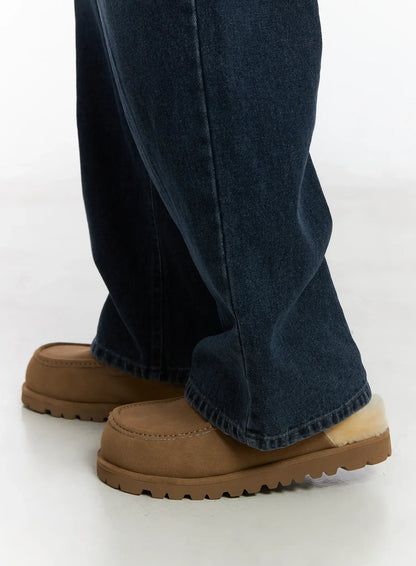 Casual Faux-Mule Slip Loafers ID515
