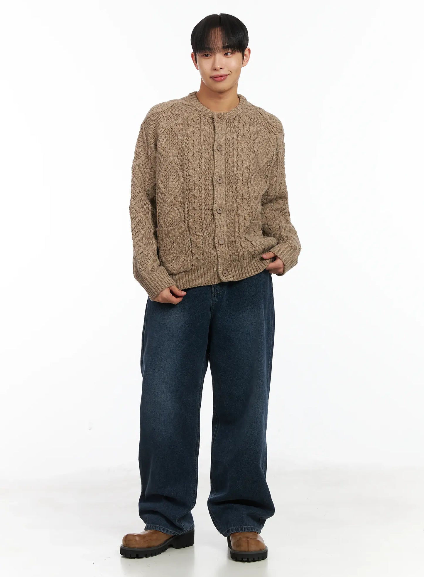 Basic Dark Washed Straight Jeans ID515