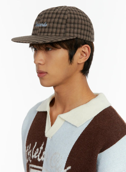 Checkered Street Style Camp Hat ID523