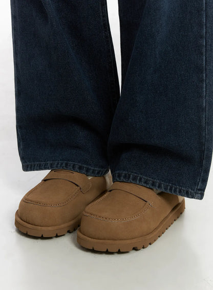 Casual Faux-Mule Slip Loafers ID515