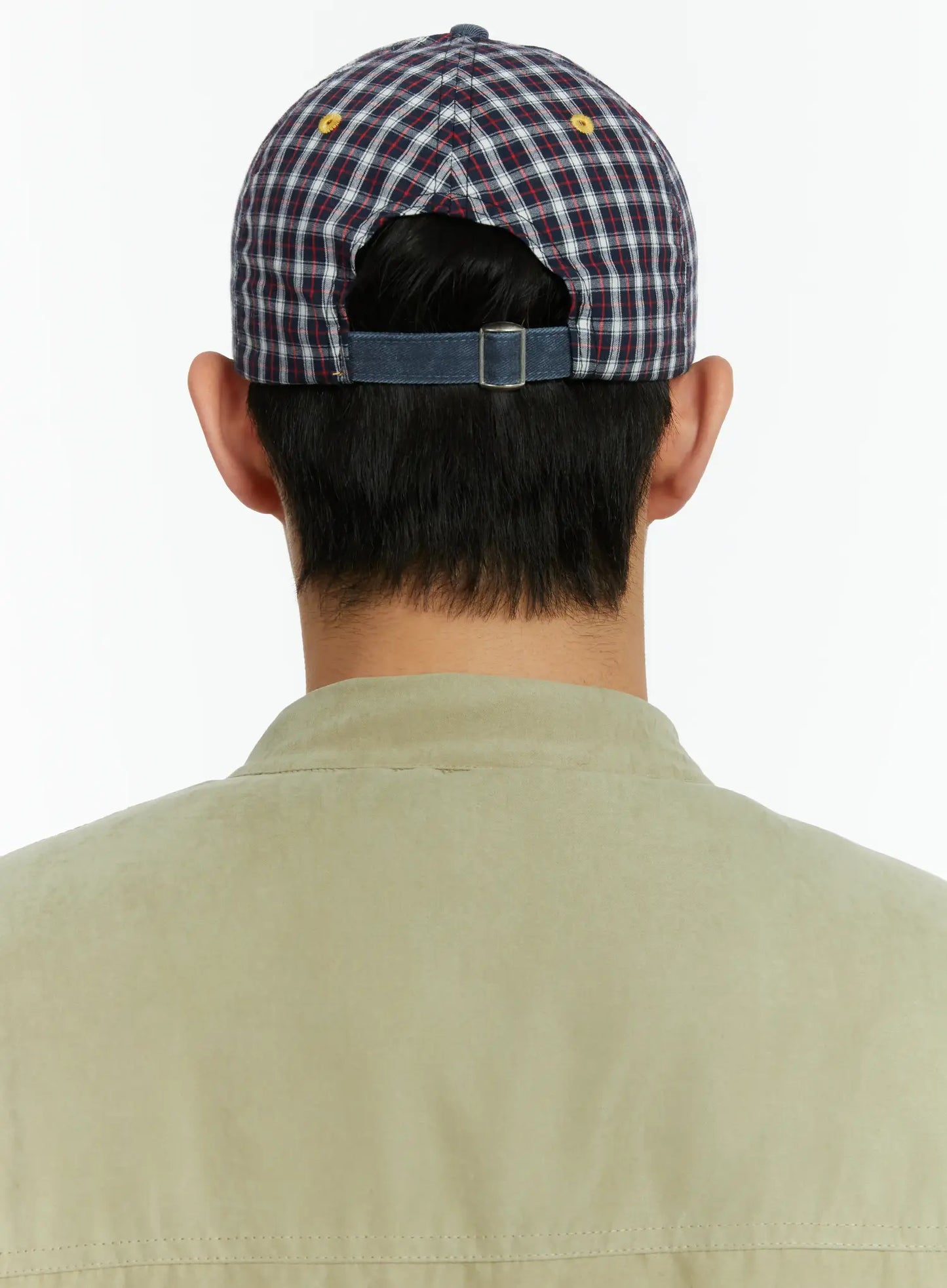 "Weekend Moment" Embroidered Denim Plaid Baseball Cap IF511