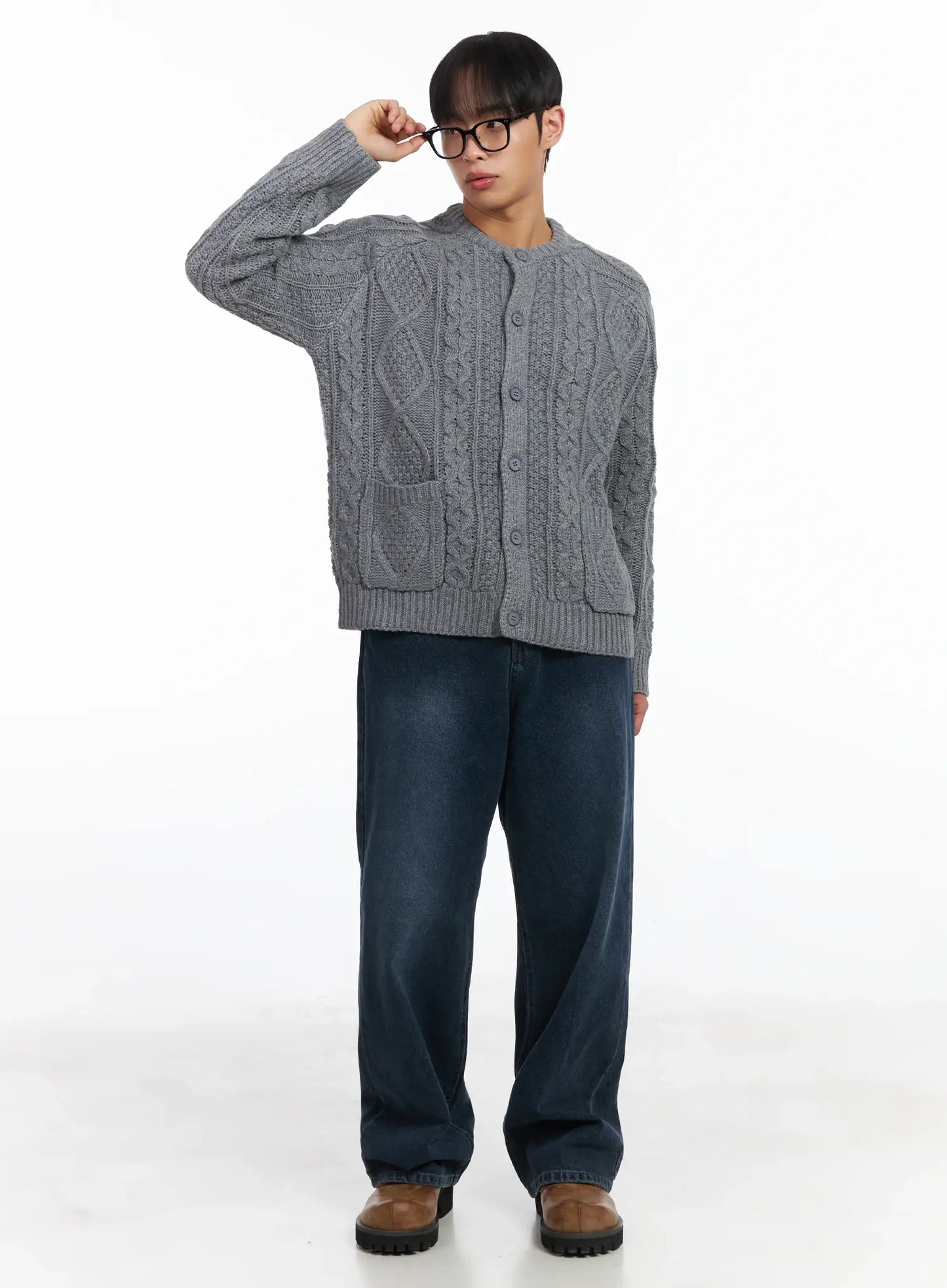 Basic Dark Washed Straight Jeans ID515