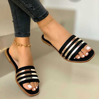 Hollow outdoor slippers women