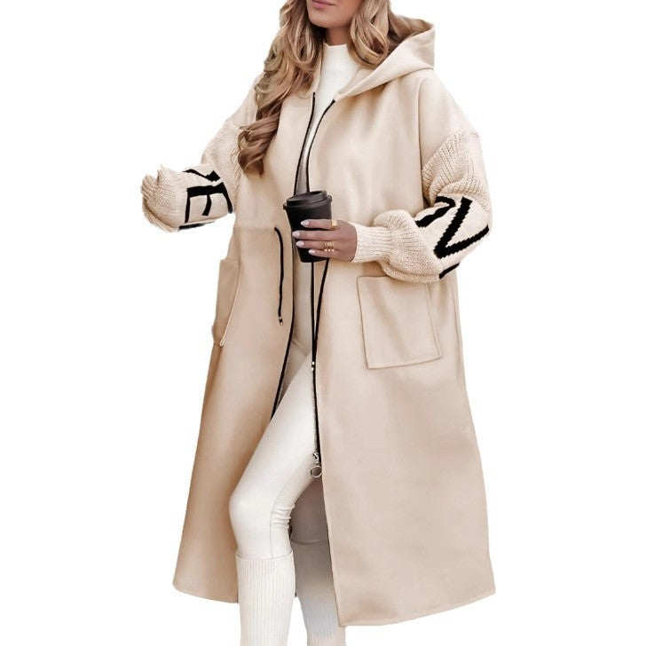 Women's Hooded Windbreaker Trench Coat