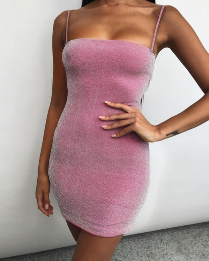 Short dress with suspenders