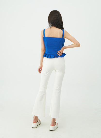 Boot-Cut Slit Banded Pants IU5