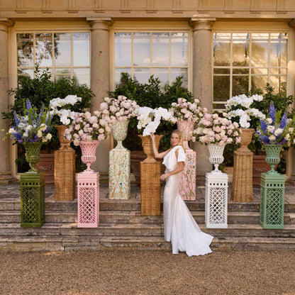 Adelaide White Lattice Urn