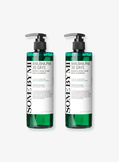 AHA, BHA, PHA 30 Days Miracle Acne Clear Body Cleanser Duo Set (400g*2ea)