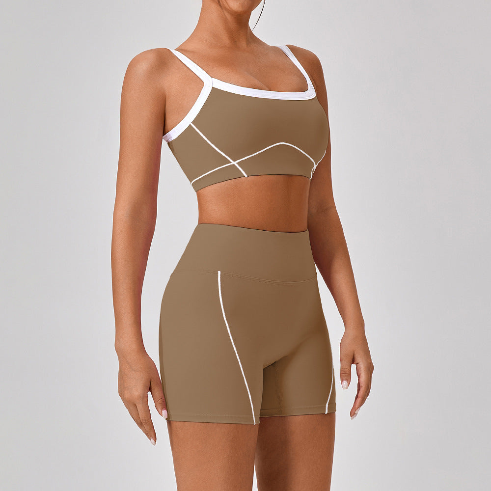 Women's Contrast Color Yoga Set