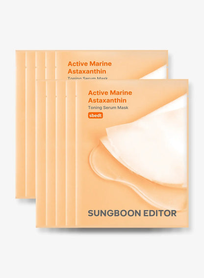 Active Marine Astaxanthin Toning Serum Mask Set (23ml*10pcs)