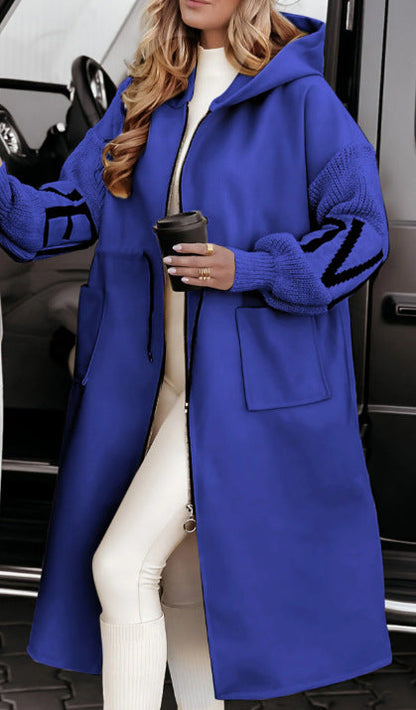 Women's Hooded Windbreaker Trench Coat