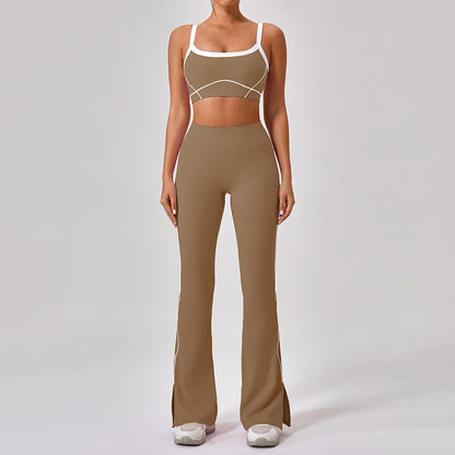 Women's Contrast Color Yoga Set